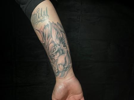 Tattoos - Justin Hammontree Hound Head - 144547